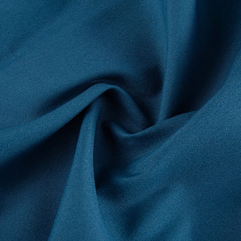 Tiefblaues, elastisches, gefärbtes Polyester-Mikrofasergewebe