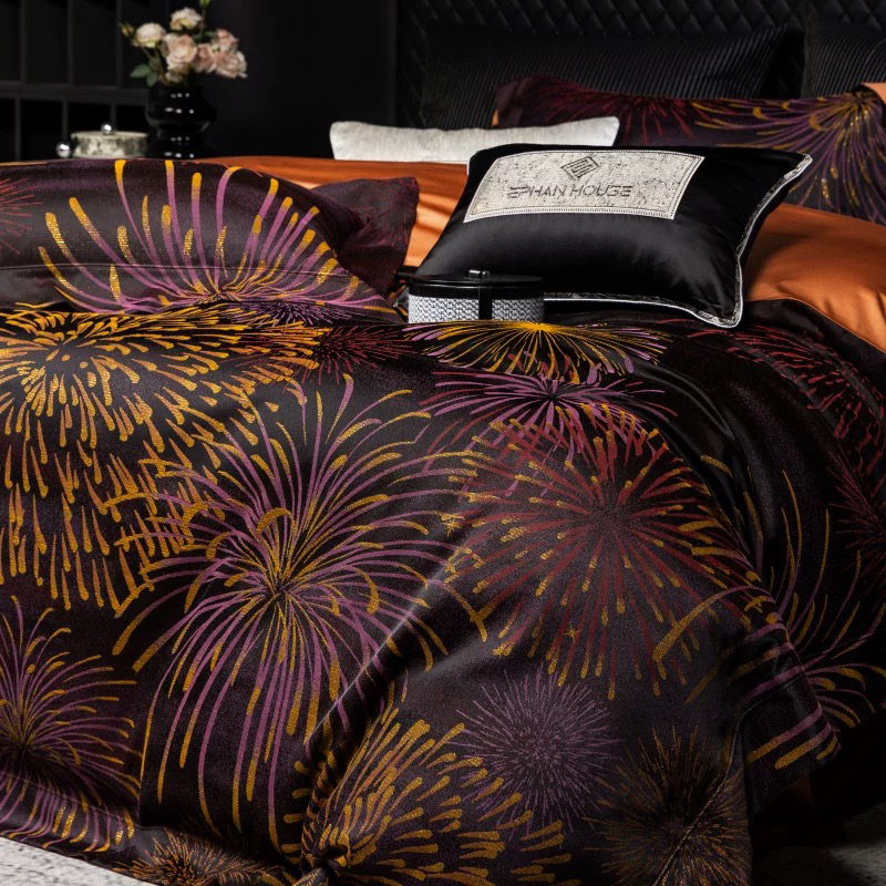 Ultraweiches, bedrucktes Bettwäscheset aus 100 % Polyester-Mikrofaser