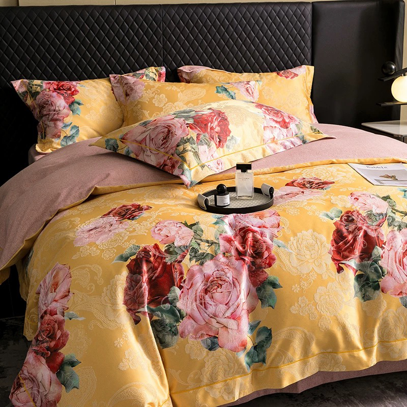 Ultraweiches, bedrucktes Bettwäscheset aus 100 % Polyester-Mikrofaser