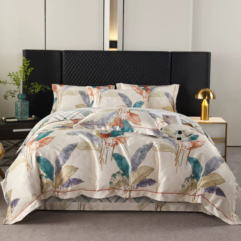 Ultraweiches, bedrucktes Bettwäscheset aus 100 % Polyester-Mikrofaser